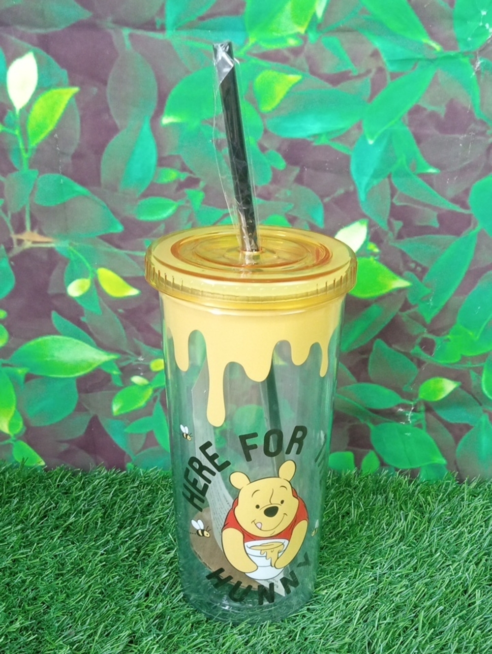 🏠🍒 Winnie the Pooh "Here for Hunny" Drip Lid  Travel Tumbler